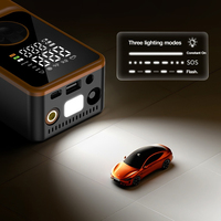 Compresseur d'air numérique 12V ABS pour pneus de voiture, avec arrêt automatique, portable, sans fil et filaire, double usage