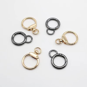 Hebilla en Forma de Ocho con Anillo de Resorte Metálico de 1 Pulgada en Oro Claro, Níquel Blanco y Gris Metálico para Bolsos, Accesorio de Ferretería Resistente - Product Image 2