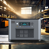 Station d'alimentation au lithium portable 1800W/2600W Prise EU Onduleur pur sinus Sortie AC/DC Générateur d'énergie solaire pour usage domestique et automobile MPPT