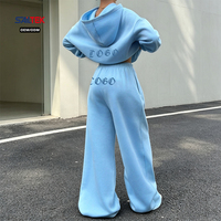 Ensemble de survêtement décontracté pour femme : Hoodie oversize avec logo personnalisé et pantalon de jogging large – Tenue streetwear et vêtements d'entraînement