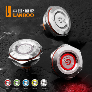 Lanboo 40 mét phẳng nhôm chuyển đổi không thấm nước tạm thời chuông cửa chuông Horn <span class=keywords><strong>push</strong></span> button 24V động cơ bắt đầu thép không gỉ - Product Image 6