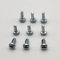 Vis autotaraudeuse à tête cylindrique Phillips zinguée, type B, à extrémité plate et arrondie, pour le fixation des boîtiers en plastique et des composants électroniques en plastique