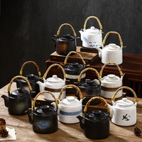 Service à thé en porcelaine Yurtrain, émaillé au four traditionnel, style Japandi, luxe, tasses et théière en céramique, écologique, durable, pour aliments