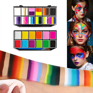 ชุดสีเพ้นท์หน้าแบบน้ำมุกเกรดโปรสำหรับขายส่งจำนวน<span class=keywords><strong>ม</strong></span>าก 12 สี เห<span class=keywords><strong>ม</strong></span>าะสำหรับเพ้นท์ร่างกายและแต่งหน้าฮาโลวีน - Product Image 1