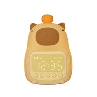 Niedlicher Capybara-förmiger Wecker mit LED-Nachtlicht und Mehrstufiger Einstellbarer Helligkeit für den Heimgebrauch