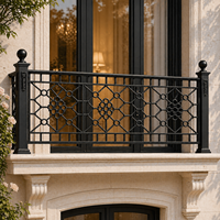 Clôture décorative en aluminium de luxe classique pour villa, garde-corps de balcon, système modulaire, installation rapide, revêtement en poudre, antirouille