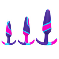 Ensemble de Plugs Anaux Discrets en Silicone Souple Coloré avec Queue, Jouets Sexuels BDSM pour Couples et Fétichistes Gays