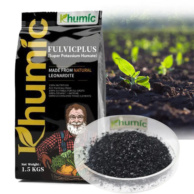 Fulvic एसिड संयंत्र विकास उत्तेजक humic एसिड निकालने 80% पोटेशियम fulvic humate उर्वरक