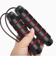 Corde à sauter lestée en acier réglable avec roulements à billes, corde en PU rapide 2,8 m pour usage domestique/salle de sport, fitness unisexe