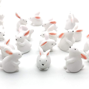 Mini Động Vật Thu Nhỏ Thỏ Bức Tượng Nhỏ Động Vật Mô Hình Tự Làm Hồ cạn Thủ Công Trang Trí Phụ Kiện Thân Thiện Với Môi - Product Image 3