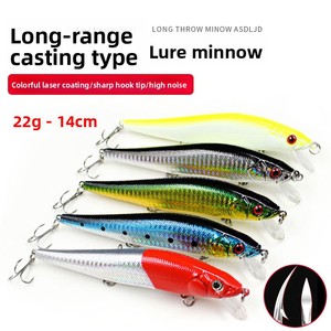 Lmaide 8089 14cm 22g Leurre de pêche à longue portée en ABS pour la pêche au bar, leurre de type riz, leurre dur intégré à une bille, transfrontalier - Product Image 5