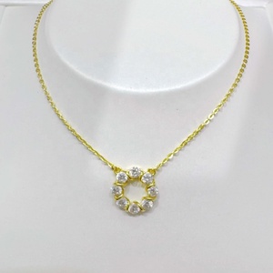 Collar colgante nupcial de plata de ley 925 de alta calidad, personalizado, redondo, para mamá, DIY, chapado en oro de 18k, minimalista y delicado. - Product Image 5