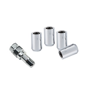 Wheelsky Nhà máy cung cấp Chrome mạ 4 Nuts + 2 phím m12x1.25 Xe Thép bánh xe ổ khóa Lug Nuts Set - Product Image 2