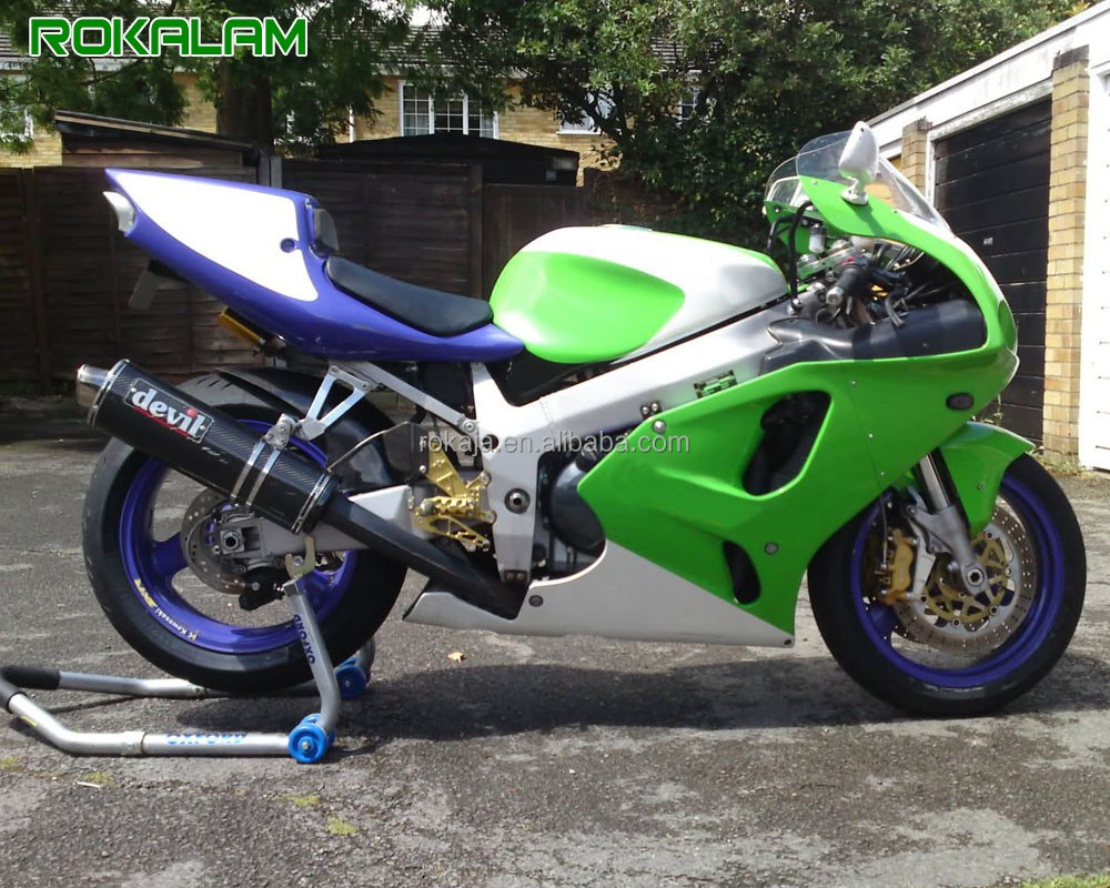 Kawasaki ZX-7R Fairing Kit - ROKALAM Purple Green White
