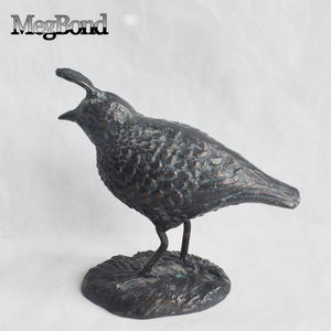 Statuetta decorativa da giardino in ghisa, in metallo statuetta di piccolo uccello - Product Image 1