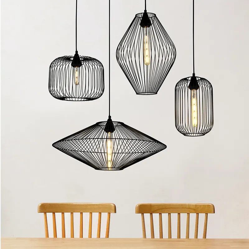New Design Iron Kitchen Dining Room Living Room Nordic Ceiling Hanging LED Chandelier Pendant Light