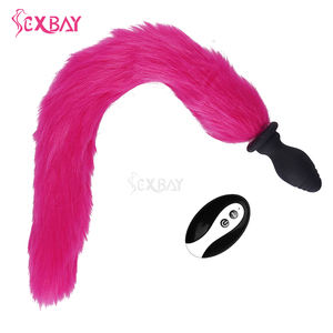 Tapón Anal de Silicona Médica Sexbay con Cola de Zorro y Gato, Múltiples Colores, con Control Remoto, 10 Velocidades de Vibración, Carga USB para Adultos - Product Image 2