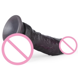 ORALSX 8 Inches Long Black <b>Dildo</b> Realistic Cock Silicone Anal <b>Dildo</b> Female Masturbate Flexible <b>Dildo</b> for Men Women - Product Image 6