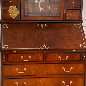 Bibliothèque en acajou antique, meuble de <span class=keywords><strong>bureau</strong></span> en bois, bibliothèque de villa sur mesure, bibliothèque de <span class=keywords><strong>bureau</strong></span> de luxe en bois, mobilier de maison pratique - Product Image 6