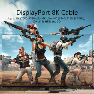 OEM ODM Display Port 1,4 <span class=keywords><strong>Cable</strong></span> 8K 60Hz <span class=keywords><strong>4K</strong></span> <span class=keywords><strong>144Hz</strong></span> <span class=keywords><strong>DisplayPort</strong></span> a <span class=keywords><strong>Cable</strong></span> <span class=keywords><strong>DisplayPort</strong></span> para Gaming Monitor de <span class=keywords><strong>cable</strong></span> DP - Product Image 5
