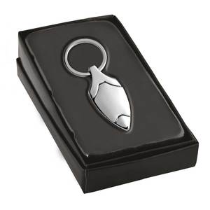 Porte-clés en satin/chromé, bouclier en forme de cœur, en alliage métallique, mousqueton léger tendance, logo gravé au laser pour clés de voiture - Product Image 2