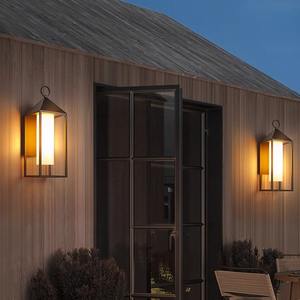 Lámpara de pared de nuevo estilo, estilo americano, estilo rústico dúplex, simple e impermeable, para entrada de villa, terraza, pasillo, lámpara solar para exteriores - Product Image 5