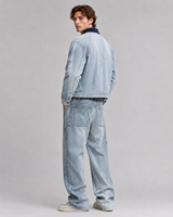 Ensembles de vestes en jean tissé boutonnées et de pantalons baggy MENGTU pour hommes, streetwear automne, qualité supérieure, bleu vintage