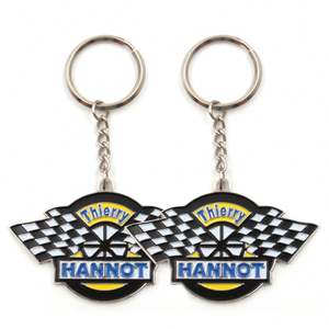 Porte-clés <span class=keywords><strong>en</strong></span> métal nouveauté logo personnalisé forme drapeau de course porte-clés <span class=keywords><strong>en</strong></span> métal porte-clés - Product Image 1