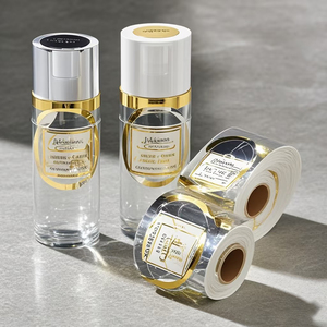 Étiquette autocollante personnalisée imperméable pour flacon de <span class=keywords><strong>parfum</strong></span>, étiquette privée pour cosmétiques, étiquette blanche en PP pour produits - Product Image 4
