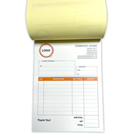 Carnet de commandes, reçus et factures écologique personnalisé, papier autocopiant, 50 sets, blanc et jaune, pour bons de livraison