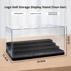 Vitrine transparente anti-poussière modèle conteneur pour <span class=keywords><strong>Lego</strong></span> vitrine blocs <span class=keywords><strong>de</strong></span> construction boîte <span class=keywords><strong>de</strong></span> rangement - Product Image 2