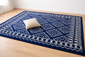 Modern Geometric Area <b>Rug</b> Rectangle Red White Pattern Living Room Tufted Wool Acrylic Medium Pile Non Slip Latex Backing - Product Image 4