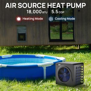 Bomba de Calor para Piscina Turbro de 18000 Btu para Piscinas Elevadas de Hasta 6000 Galones, 5.5 COP, Impermeable IPX4 - Product Image 3