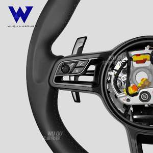 Adaptateur de volant en cuir <span class=keywords><strong>SC</strong></span> adapté aux ventes directes d'usine <span class=keywords><strong>Porsche</strong></span> 718 991 <span class=keywords><strong>911</strong></span> Panamera Cayenne Cayman Boxster - Product Image 5