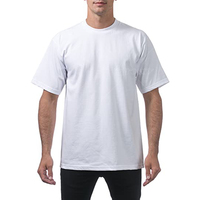Personnalisé de haute qualité 100% coton hommes couleur unie t-shirts vierges Pro Club poids lourd lâche goutte épaule surdimensionné t-shirt