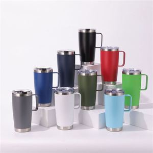 Mug isotherme en acier inoxydable 304 de qualité alimentaire 20 oz, couvercle coulissant anti-fuite, ensemble de gobelets 20 oz pas cher, cuisine, salle à manger ASM26 - Product Image 5