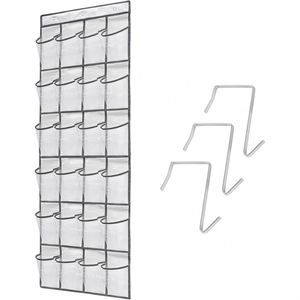 Over the Door Shoe Organizer, 24 Large Breathable Mesh <b>Pockets</b>, Hanging Storage Holder, Hanging Shoe Organizer - Product Image 1