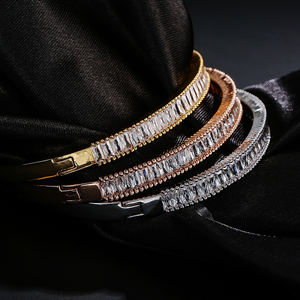 Bracelet RAKOL BP158, bijoux de mariage, luxe, rectangle, zircon, mode, CZ - Product Image 2