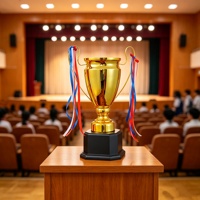 Coupe de trophée en métal en gros, avec logo personnalisé, pour compétition sportive, récompense, souvenir premium pour cérémonie, événement, célébration