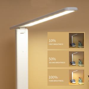 Lampe de table protectrice pour les yeux avec veilleuse, port de charge USB, lampe de bureau LED pliable à intensité réglable - Product Image 5