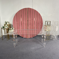 Fabrikgroßhandel Gespenst Hochzeitsmöbel runder Schmetterlingstisch klarer Acryl-Esstisch für Veranstaltungen