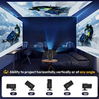 Mini projecteur HY320 Android 11 pour cinéma maison avec écran 4K, projecteur portable 720P pour jeux, 100-300 ANSI Lumen