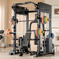 Machine Smith multifonctionnelle tout-en-un pour exercices de poitrine, équipement de fitness à domicile pour entraînement de force en intérieur, en acier