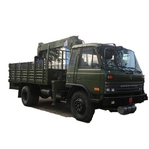 Camión grúa montado en camión de color verde sólido Dongfeng usado 4x2 - Product Image 1