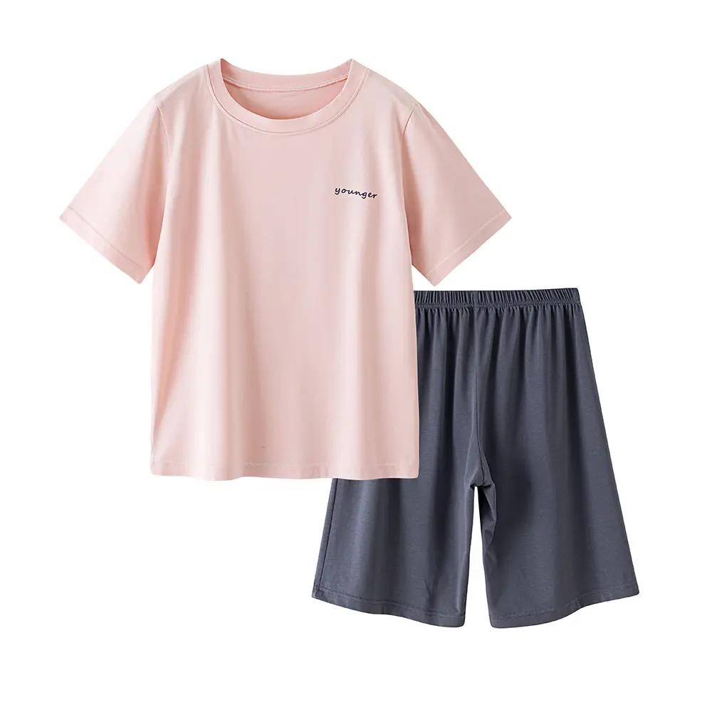 Ragazzi pigiama estate manica corta modale cool confortevole per bambini 2 pezzi set homewear per bambini