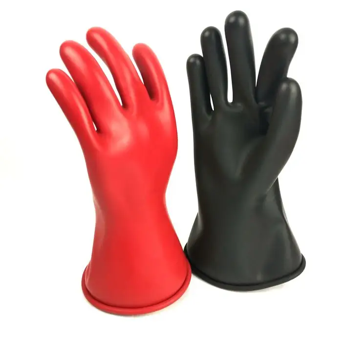 Lineman Elektricien Power-Repair Latex Handklasse 0 Rood Zwart Kleur 1000 Volt Geïsoleerde Handschoenen