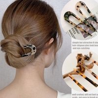 Épingle à fourche pour femmes filles accessoires de coiffure Style acétate de cellulose écaille de tortue épingle à cheveux en forme de U
