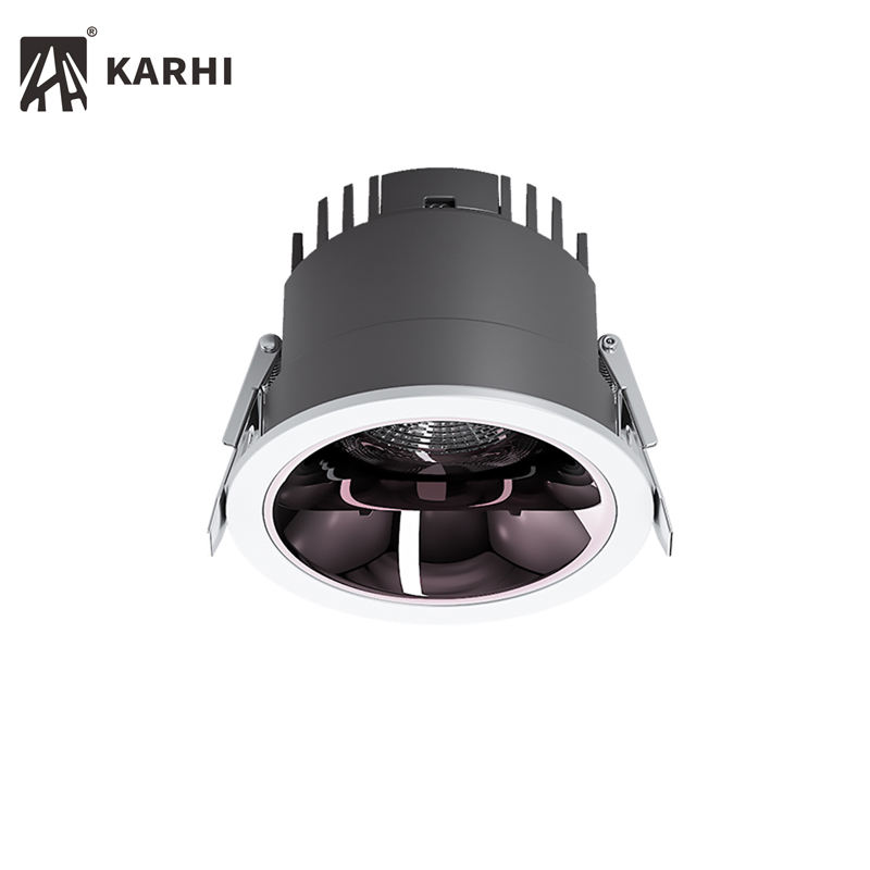 Garniture blanche + déflecteur chromé noir