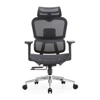Chaise de bureau ergonomique en maille avec dossier divisé, mécanisme inclinable, accoudoirs réglables, testée BIFMA, roulettes en PU pour bureau et chambre