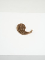 Extensions de frange synthétiques à clipser, fabriquées en Corée, coupe droite et épaisse, postiche de cheveux naturel avec frange avant soignée et clips pour femmes